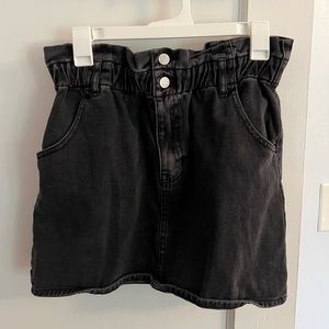 black jean skirt